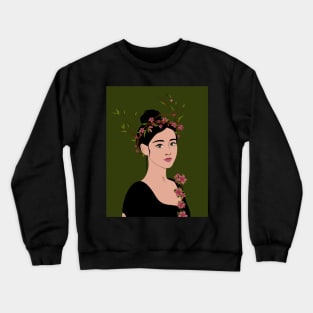 Asian Woman Portrait Crewneck Sweatshirt